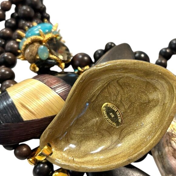 ALEXIS BITTAR Lucite Pendants with Crystal & Stone Accents Statement Necklace - Picture 3 of 10